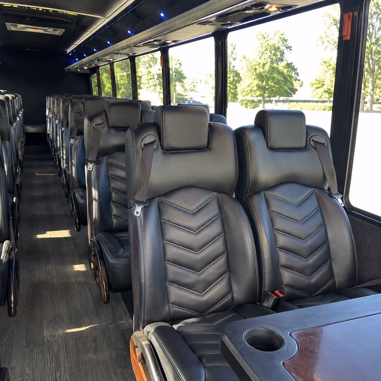 shoreline sleek charter bus rentals for shoreline corporate retreats