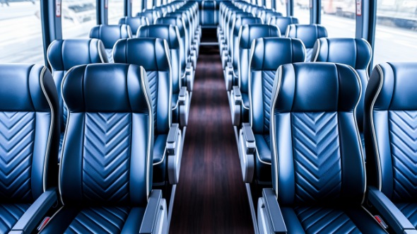 54 passenger charter bus inside tacoma
