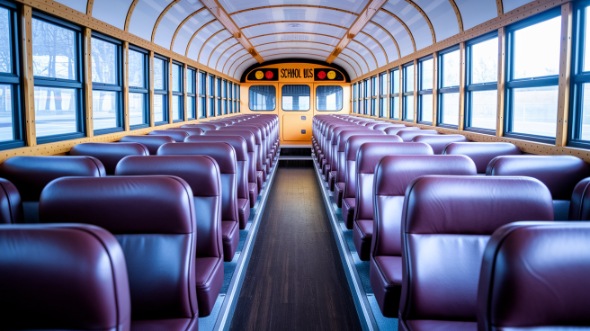 federal way school bus rental interior